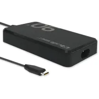 Ładowarka sieciowa Qoltec 65W GaN Super Fast Slim PD 52422 - 5-20V/ 4.5A/ USB-C 3.1/ Czarna