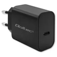 Ładowarka sieciowa Qoltec Super Quick PD USB-C 52376 - 1x USB-C, 20W, 5-12V, 1.67-3A, Czarna