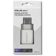 Ładowarka sieciowa Qoltec USB 51714 - 18W, 5-12V, 1.5-3A, USB-C PD, USB-A QC 3.0, Biała