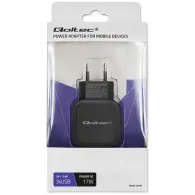 Ładowarka sieciowa Qoltec USB 50191 - 17W, 5V, 3.4A, 3x USB-A, Czarna