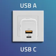 Ładowarka sieciowa Qoltec 35W GaN 51824 - 5-20V, 1.5-3A, 1x USB-C PD, 1x USB-A QC 3.0, Biała