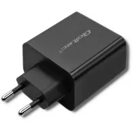 Ładowarka sieciowa Qoltec 42W 51717 - 5-20V, 2.25-3A, USB-C PD, USB-A, Czarna