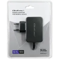 Ładowarka sieciowa Qoltec 51024 - 65W, 5-20V, 3-3.25A, USB-C PD, Czarna