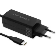 Ładowarka sieciowa Qoltec 65W GaN Super Fast 52419 - 5-20V, 3-3.25A, USB-C 3.1, Czarna