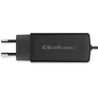 Ładowarka sieciowa Qoltec 65W GaN Super Fast 52419 - 5-20V, 3-3.25A, USB-C 3.1, Czarna