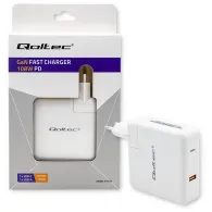Ładowarka sieciowa Qoltec GaN FAST 108W 51710 - 5-20V, 3-4.7A, USB-C, Biała