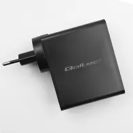 Ładowarka sieciowa Qoltec GaN POWER PRO 52383 - 130W, 2x USB-C, 2x USB-A, 5-20V, 1.5-5A, PD, Czarna