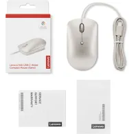 Mysz przewodowa Lenovo 540 USB-C Wired Compact Mouse GY51D20879 - 2400 DPI, Piaskowa