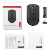 Mysz bezprzewodowa Lenovo 400 USB-C Wireless Compact Mouse GY51D20865 - 2400 DPI, Czarna