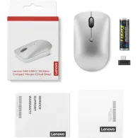Mysz bezprzewodowa Lenovo 540 USB-C Wireless Compact Mouse GY51D20869 - 2400 DPI, Srebrna