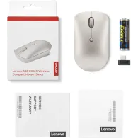 Mysz bezprzewodowa Lenovo 540 USB-C Wireless Compact Mouse GY51D20873 - 2400 DPI, Piaskowa
