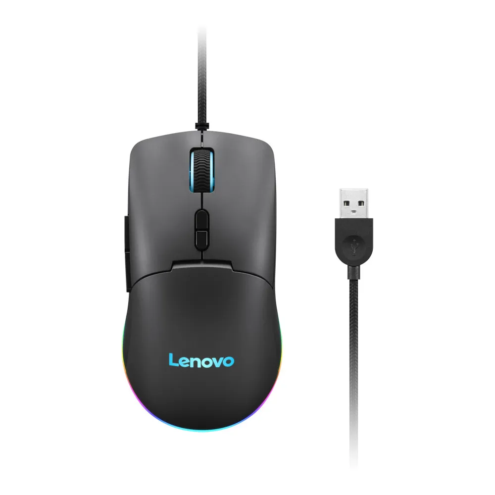 Mysz przewodowa Lenovo M210 RGB Gaming Mouse GY51M74265 - 8000 DPI, Czarna
