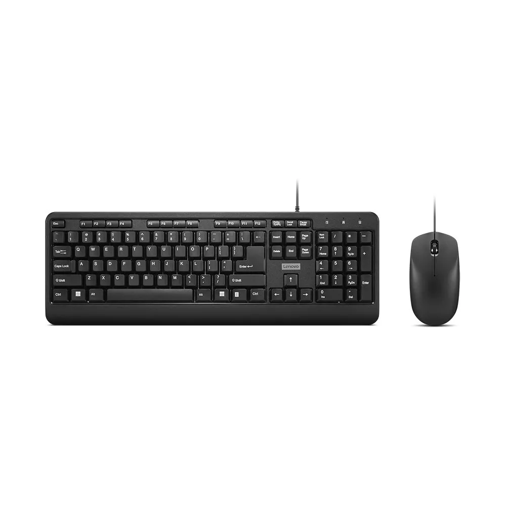 Zestaw klawiatury i myszy Lenovo 300 USB Combo Keyboard & Mouse GX30M39606 - US English (103P), Czarny