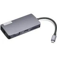 Replikator portów Lenovo 150 USB-C Travel Dock GX91M73946 - 3x USB-A, 1x USB-C, 1x HDMI, 1x VGA, 1x RJ-45, SD, TF