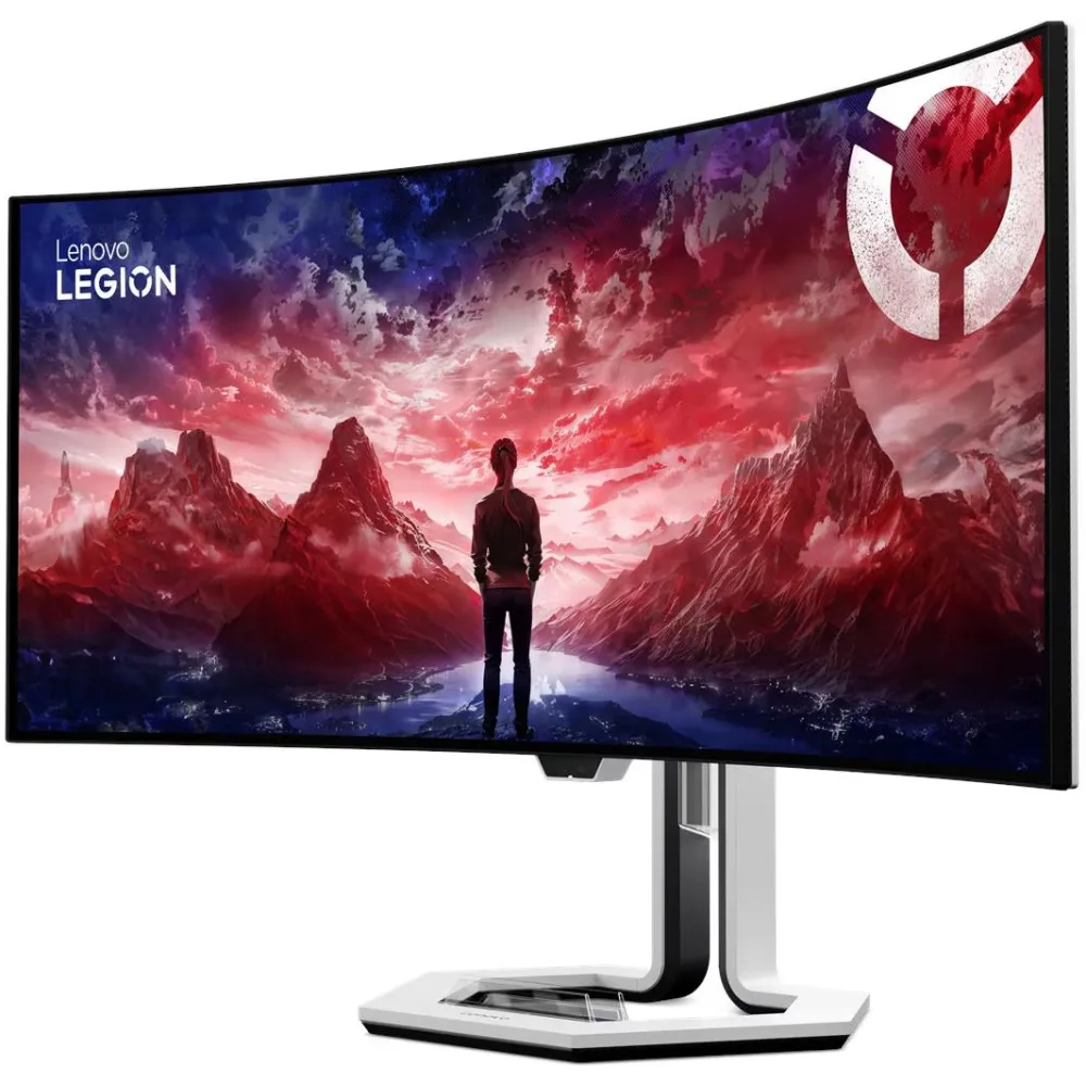 Monitor Lenovo Legion 67C9UAC1EU - 34"/3440x1440 (UWQHD)/240Hz/21:9/zakrzywiony/OLED/FreeSync/HDR/0,03 ms/USB-C/Czarno-białe - zdjęcie