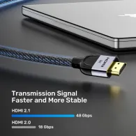 Kabel optyczny Unitek HDMI 2.1 C11093RGY01-1M, 1 m, 8K 60Hz, Czarny, Szary | Sklep ITnes.pl, IT for BUSINESS