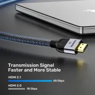 Kabel optyczny Unitek HDMI 2.1 C11093RGY01-1.5M, 1,5 m, 8K 60Hz, Czarny, Szary | Sklep ITnes.pl, IT for BUSINESS