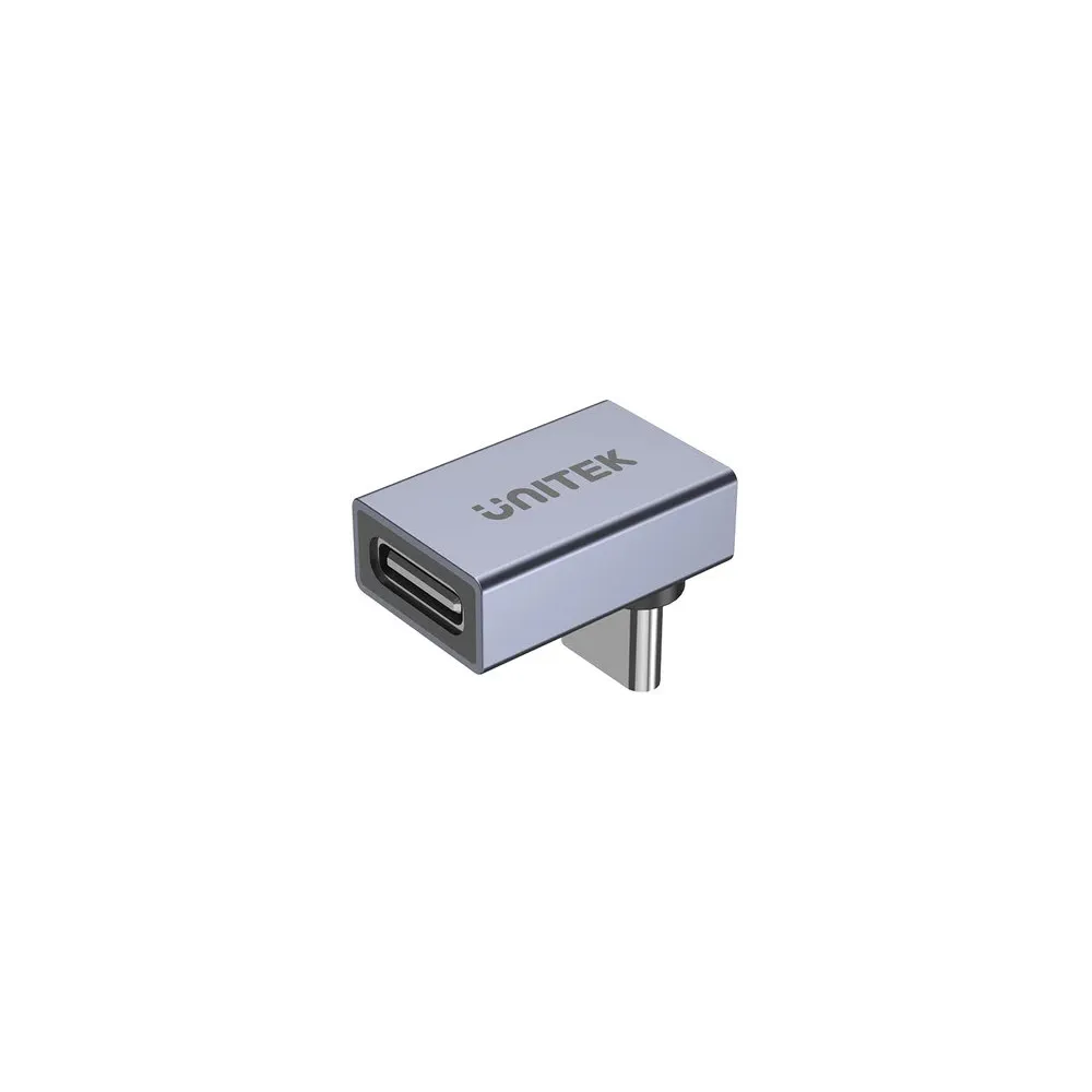 Adapter kątowy Unitek USB-C na USB-C A1039GY01, USB4, 40Gbps, 240W, Szary | Sklep ITnes.pl, IT for BUSINESS