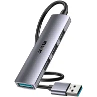 Hub USB Unitek 4in1 H1208CGY01 - 1x USB-A 3.2 Gen 1, 3x USB-A 2.0