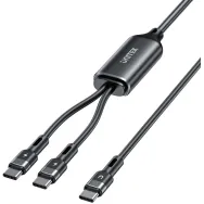Kabel Unitek 2w1 USB-C PD 100W C14146ABK01-1.8M, 1,8 m, PD 100W, Czarny | Sklep ITnes.pl, IT for BUSINESS