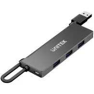 Hub USB Unitek USB-A Y-3145C - 4x USB-A 3.2 Gen 1, 1x Micro USB, Czarny