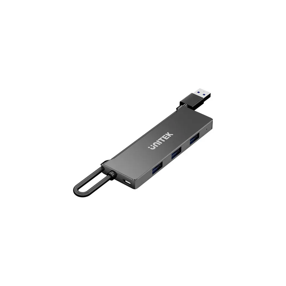 Hub USB Unitek USB-A Y-3145C - 4x USB-A 3.2 Gen 1, 1x Micro USB, Czarny