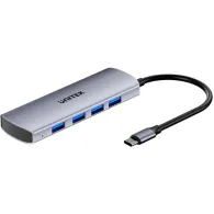Hub USB Unitek uHUB Q4 4-in-1 USB-C H1112EGY01 - 4x USB-A 3.2 Gen 2, Szary