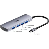 Hub USB Unitek uHUB Q4 4-in-1 USB-C H1112EGY01 - 4x USB-A 3.2 Gen 2, Szary