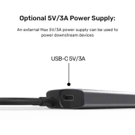 Hub USB Unitek uHUB Q4 4-in-1 USB-C H1112EGY01 - 4x USB-A 3.2 Gen 2, Szary