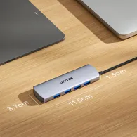 Hub USB Unitek uHUB Q4 4-in-1 USB-C H1112EGY01 - 4x USB-A 3.2 Gen 2, Szary