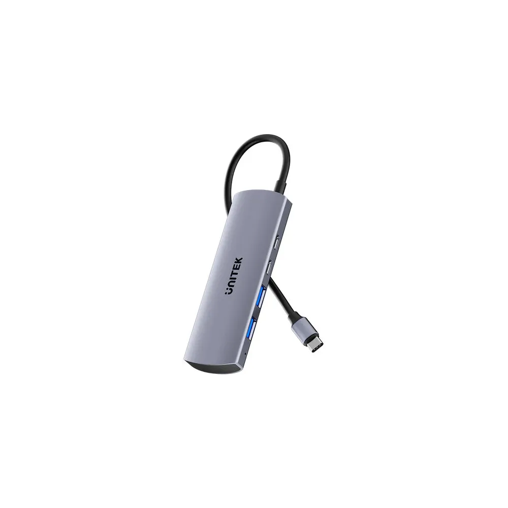 Hub USB Unitek uHUB Q4 4-in-1 USB-C H1112DGY01 - 2x USB-C 3.2 Gen 2, 2x USB-A, Szary
