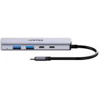 Hub USB Unitek uHUB Q4 4-in-1 USB-C H1112DGY01 - 2x USB-C 3.2 Gen 2, 2x USB-A, Szary