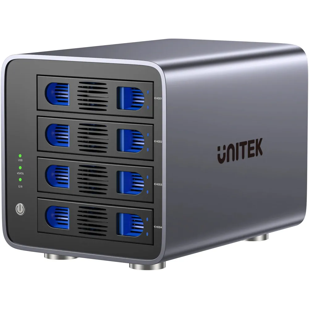Obudowa Unitek 4 Bay RAID External Hard Drive Enclosure S1301AGY01-EU - RAID 0, 1, 3, 5, 10, dyski 2,5", 3,5", USB-C 3.2 Gen 1