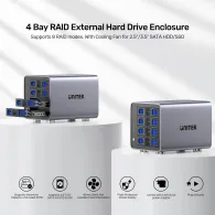 Obudowa Unitek 4 Bay RAID External Hard Drive Enclosure S1301AGY01-EU - RAID 0, 1, 3, 5, 10, dyski 2,5", 3,5", USB-C 3.2 Gen 1