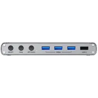 Przełącznik KVM Unitek USB-C 10Gbps HDMI Split-Screen KVM Switch D1118AGY01-EU - 5x USB-A, Szary