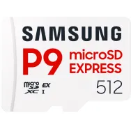 Karta micorSD Samsung P9 Express 512GB MB-MK512T/WW - PCIe Gen3.0x1, NVMe 1.3, SD 7.1, UHS-I, U3, V30, A1, Biała