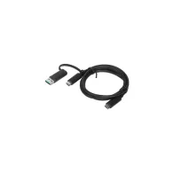 Kabel Lenovo USB-C do USB-C z adapterem USB-A 03X7470, Czarny | Sklep ITnes.pl, IT for BUSINESS