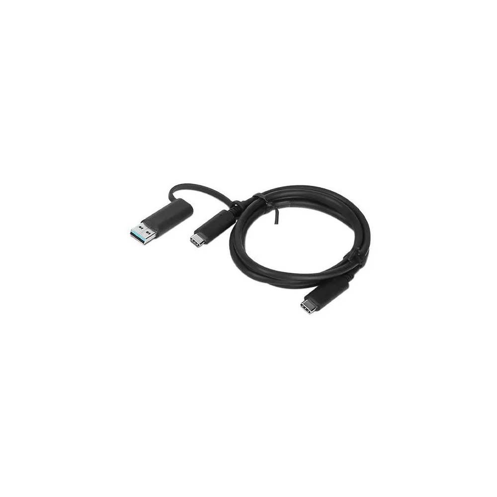 Kabel Lenovo USB-C do USB-C z adapterem USB-A 03X7470, Czarny | Sklep ITnes.pl, IT for BUSINESS