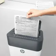 Niszczarka HP OneShred Auto 100CC HPN2818100CCOF-05 - 100 kartek, P-4, 17l, Jasnoszara