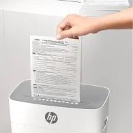 Niszczarka HP OneShred 12CC HPN280108CCON-14 - 8 kartek, P-4, 15 l, Czarna|Srebrna