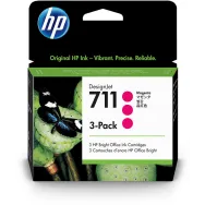 Tusz HP 711 3-pack Magenta CZ135A - Oryginał