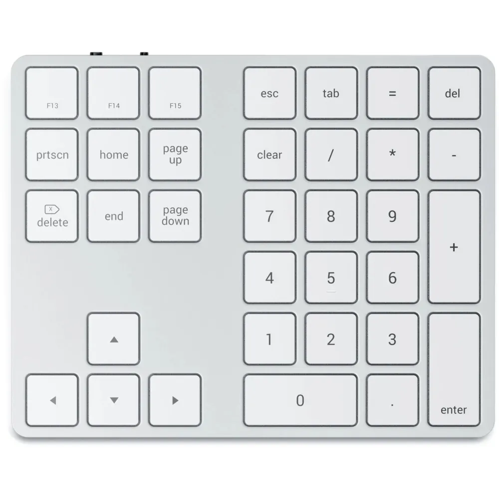 Klawiatura bezprzewodowa numeryczna Satechi Bluetooth Extended Keypad ST-XLABKS - Bluetooth, Srebrna