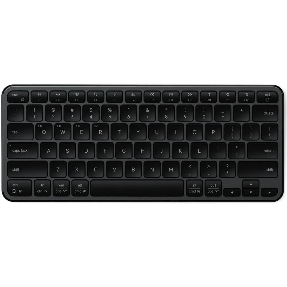 Klawiatura bezprzewodowa Satechi Slim EX1 Wireless Keyboard ST-KEX1C-EN - Bluetooth do trzech urządzeń, USB-C, Czarna