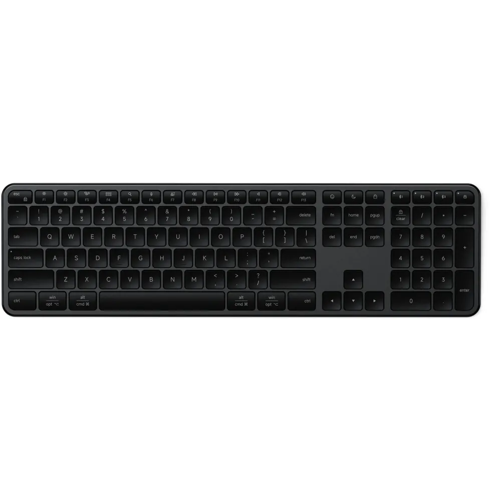 Klawiatura bezprzewodowa Satechi Slim EX3 Wireless Keyboard ST-KEX3C-EN - Bluetooth, 2.4GHz USB-C, Czarna