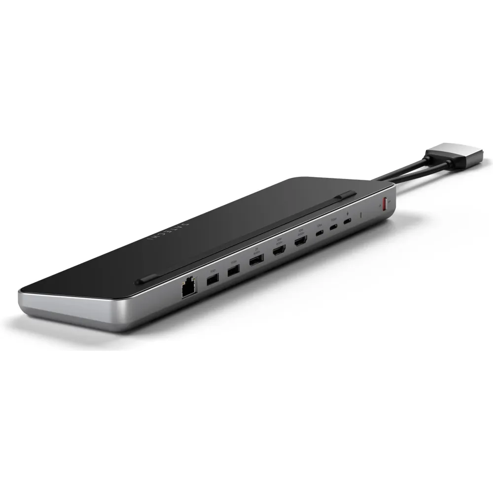 Stacja dokująca Satechi Dual Dock Stand ST-DDSM - NVMe SSD, 1xUSB-C PD, 2xUSB-C, 1xUSB-A, 2xHDMI, 1xDP, 1xLAN