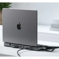 Stacja dokująca Satechi Dual Dock Stand ST-DDSM - NVMe SSD, 1xUSB-C PD, 2xUSB-C, 1xUSB-A, 2xHDMI, 1xDP, 1xLAN