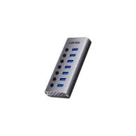 Hub Unitek 7-in-1 Individual Switches Hub H1314A01-EU - USB-C, 7x USB-A, Szary