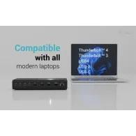 Stacja dokująca i-tec Universal 6x 4K/60Hz Display Docking Station CA6MONITORDOCKPD - PD 140W, Czarna