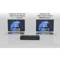 Stacja dokująca i-tec Universal 6x 4K/60Hz Display Docking Station CA6MONITORDOCKPD - PD 140W, Czarna