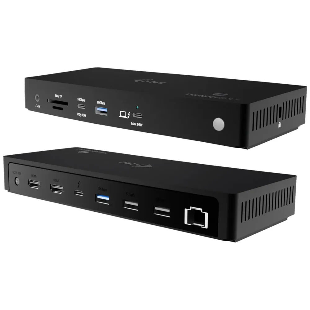 Stacja dokująca i-tec Thunderbolt4 Triple Display Docking Station TB4TRIPLEDOCKPD - Power Delivery 96W, Czarna